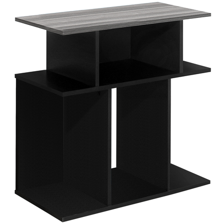 MONARCH SPECIALTIES Accent Table - 24"H / Black / Grey Top I 2477